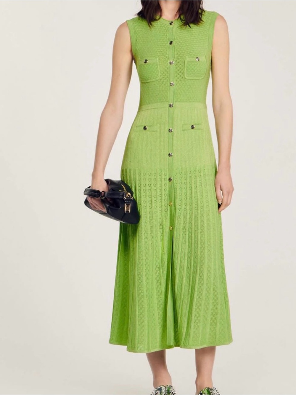 SANDRO PARIS TUILERIES KNITTED DRESS - Picture 8 of 8